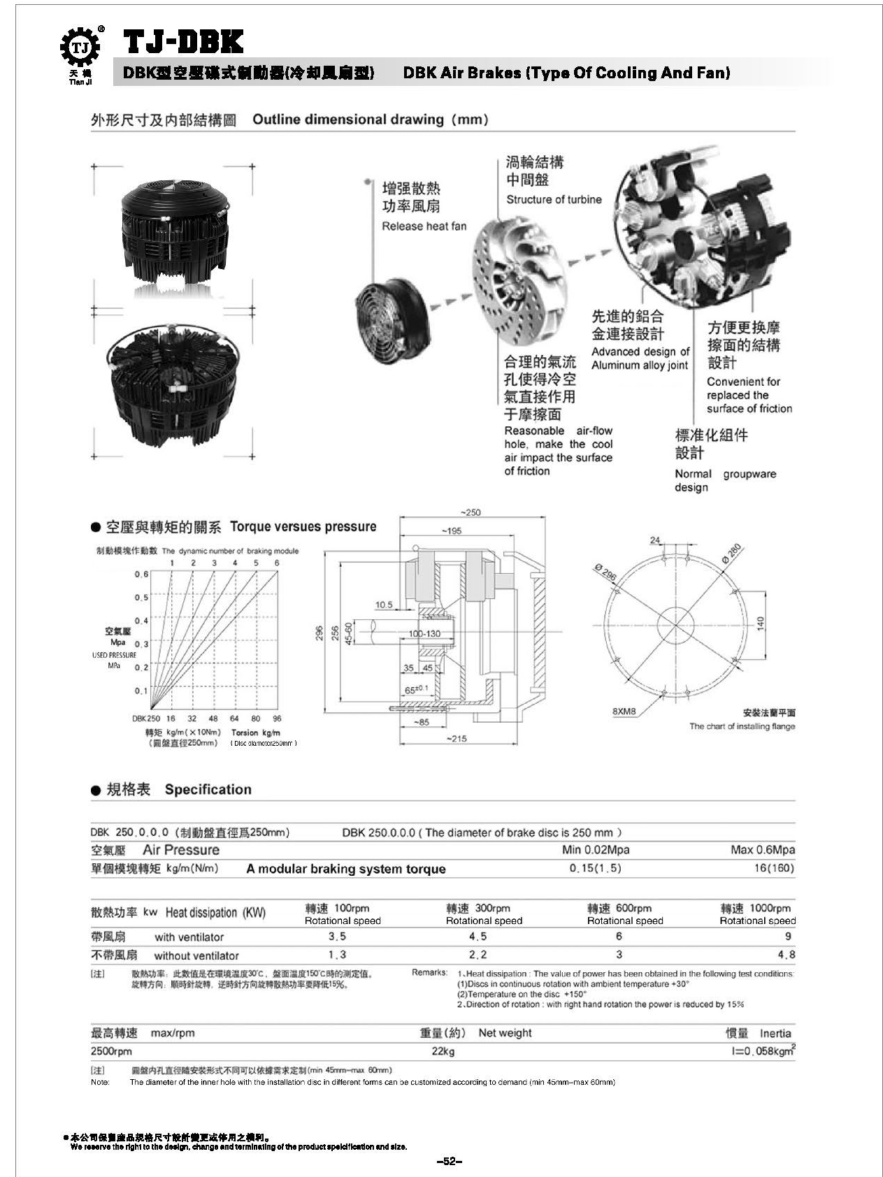 DBK型空壓碟式制動器 DBK型空壓碟式制動器